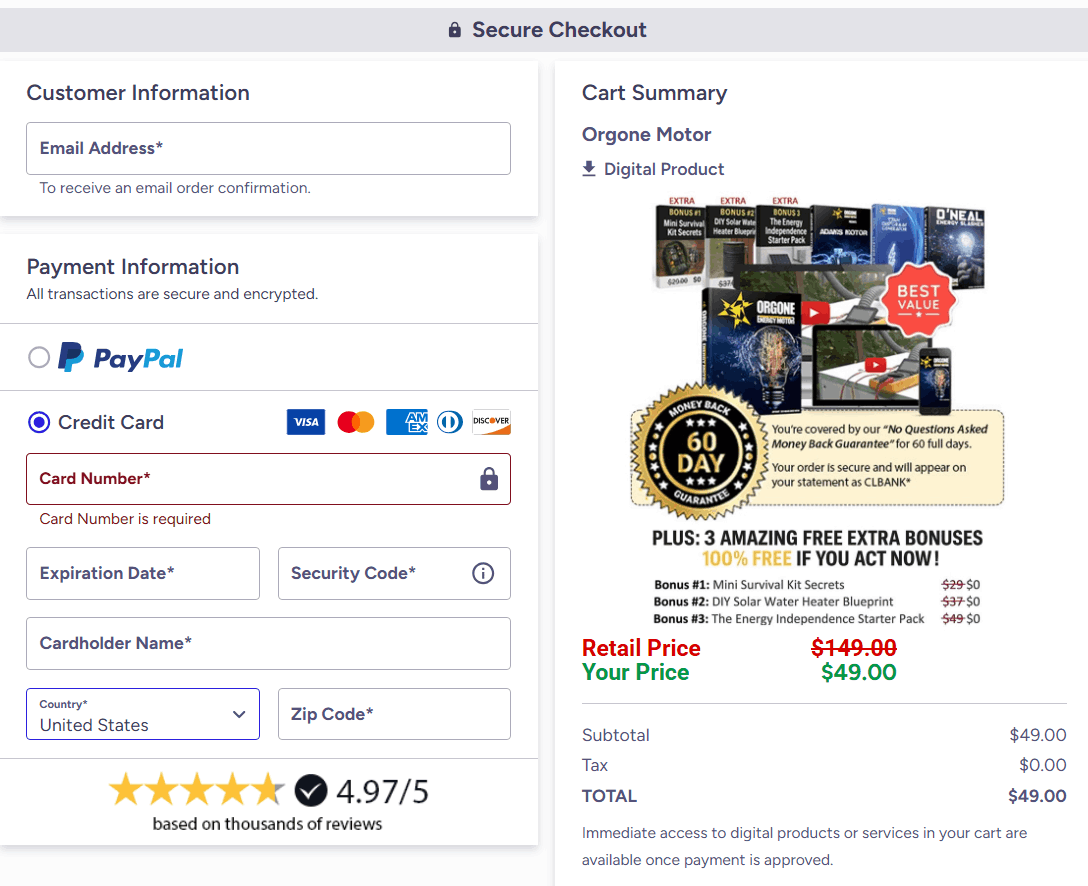 orgone-energy-motor-checkout-page